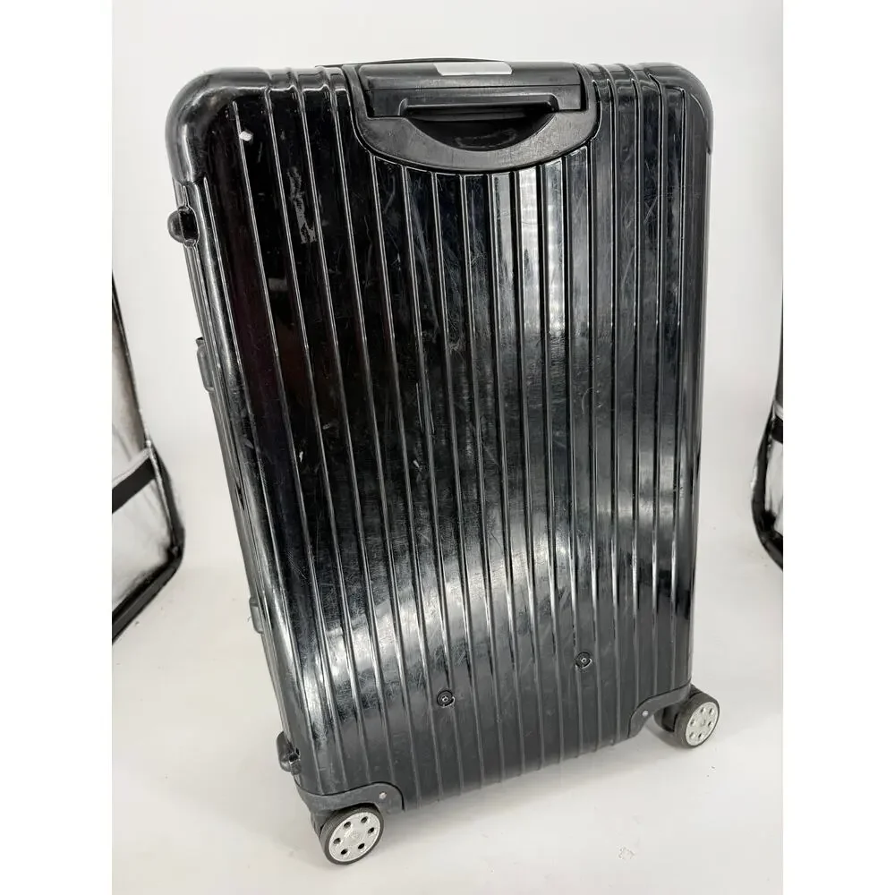 Rimowa Essential Check In Suitcase Salsa Polycarbonate Black Gloss As Is